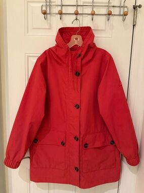 Barbour Bright Orangey/Red Rain Jacket